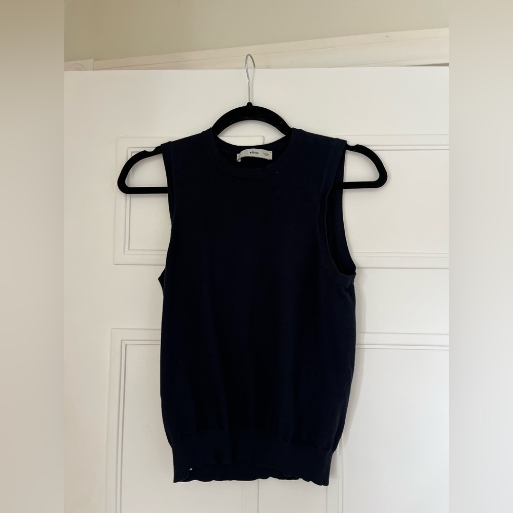 Mango Navy Sweater Shell
